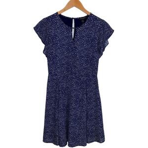 NWT Banana Republic Navy/White Polka Dot Dress Size 0